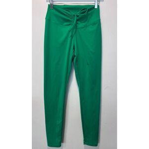 PINK Active Women's Green High Waist Ruched‎ Drawstring Leggings
